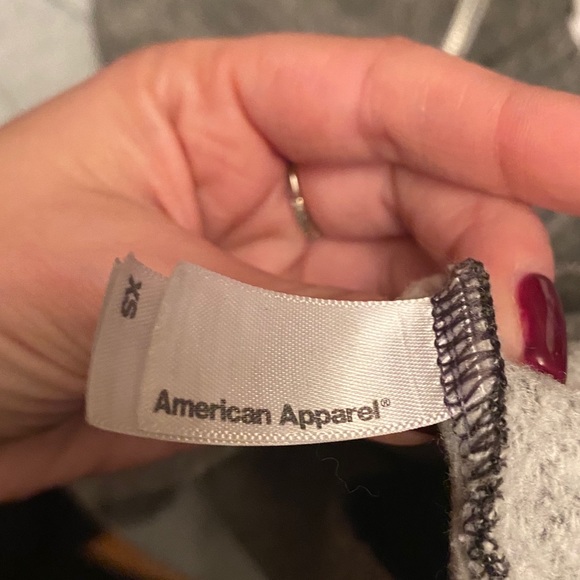 American Apparel - grey zip hoodie - Picture 4 of 4